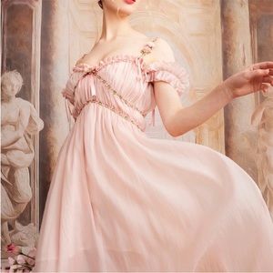 Elegant Pink Off-Shoulder Dress